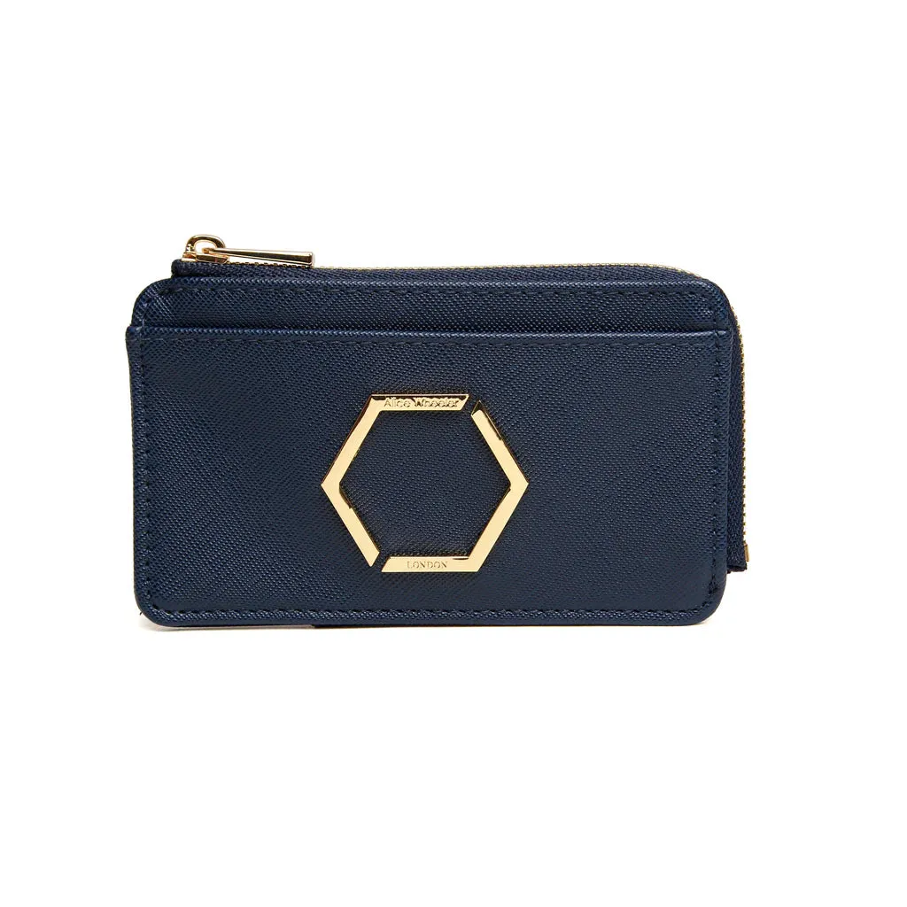 Alice Wheeler Honeycomb Bath Purse - Navy