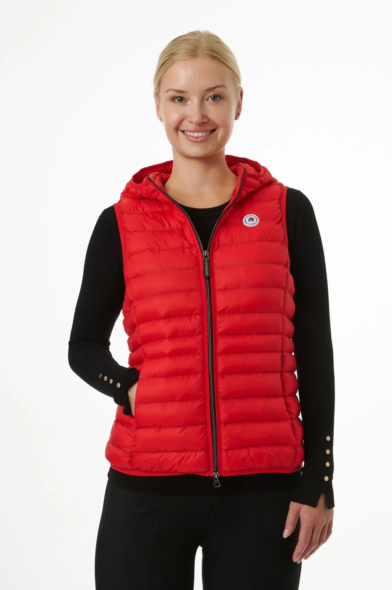 Arwen Vegan Down Vest | Chili Red