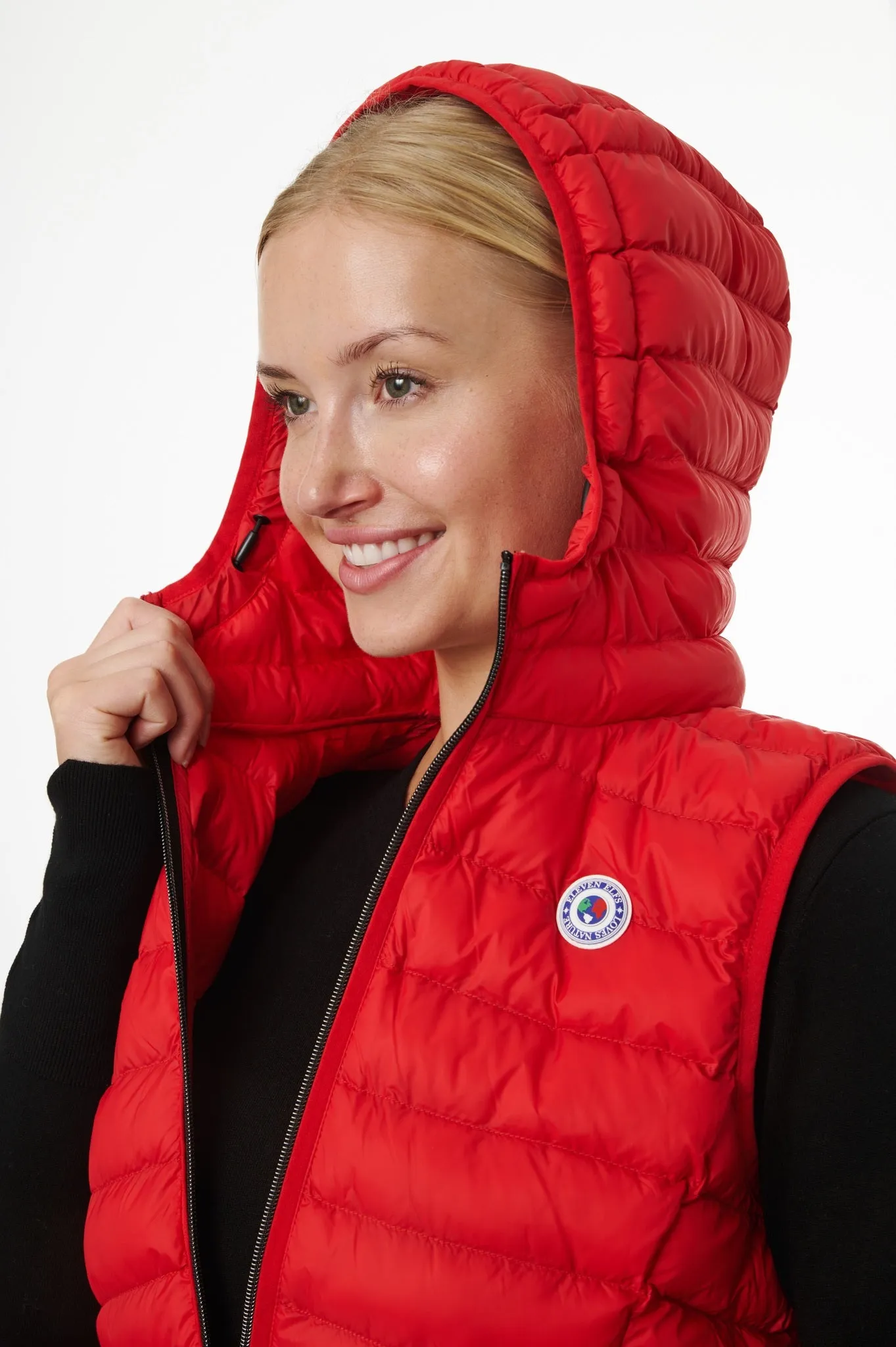 Arwen Vegan Down Vest | Chili Red