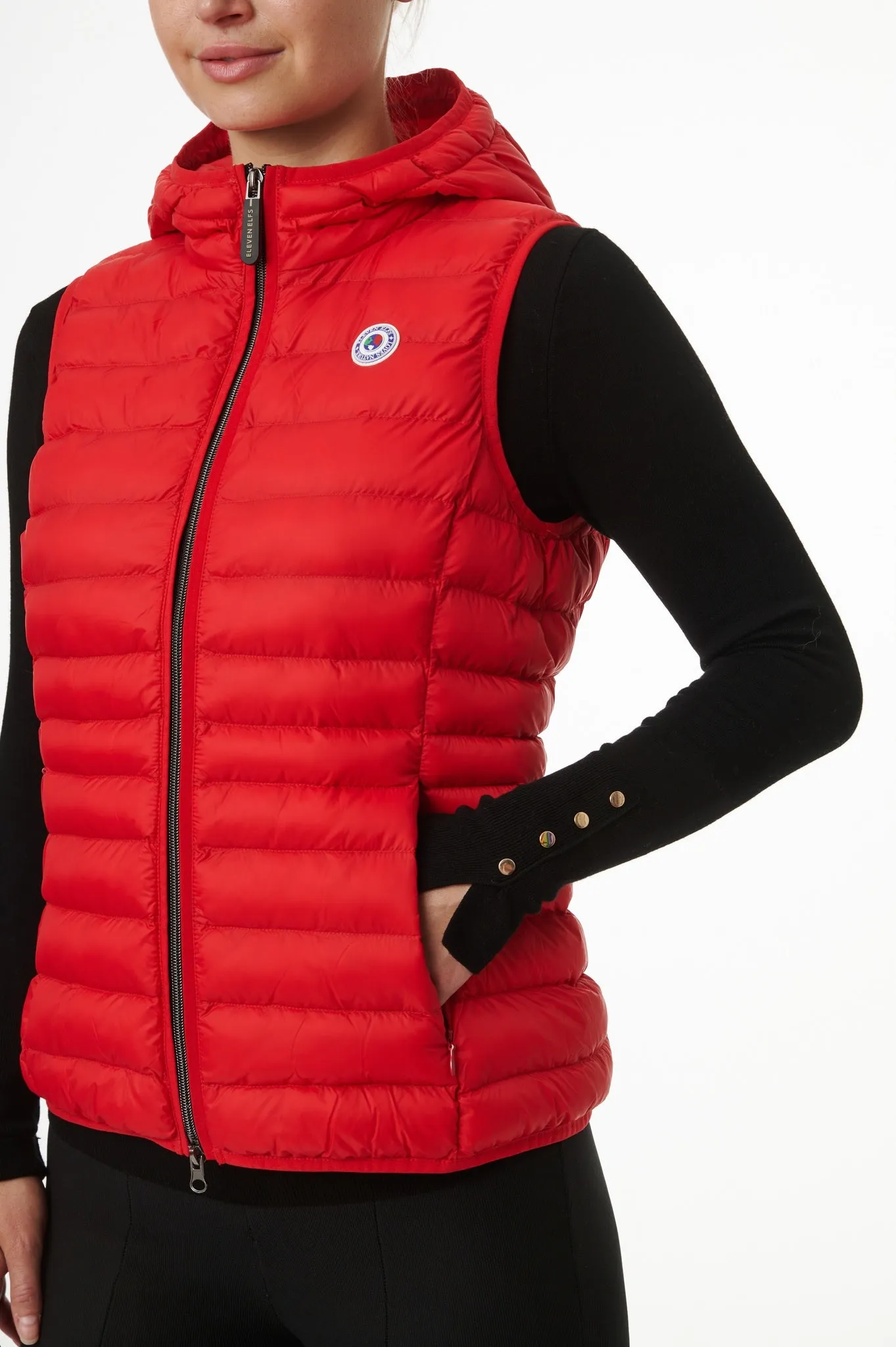 Arwen Vegan Down Vest | Chili Red