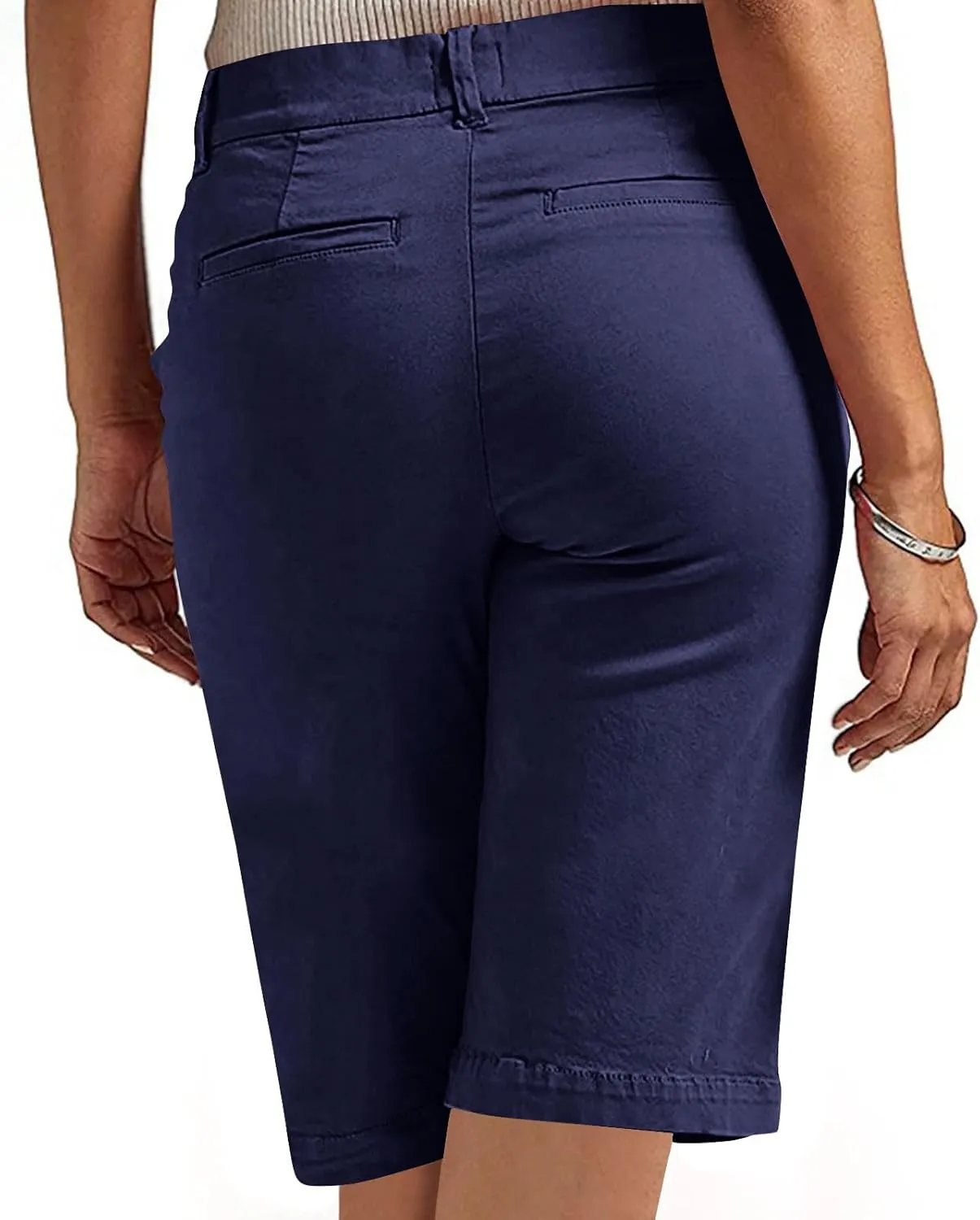 Bermuda Shorts for Women Trendy 2025 Casual Summer High Waisted Chino Shorts Straight Leg Hiking Vacation Outfits