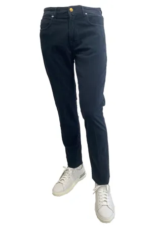 BRIGLIA 1949 - STEVE Navy Brushed Cotton Stretch Moleskin Feel Jeans 424507 511