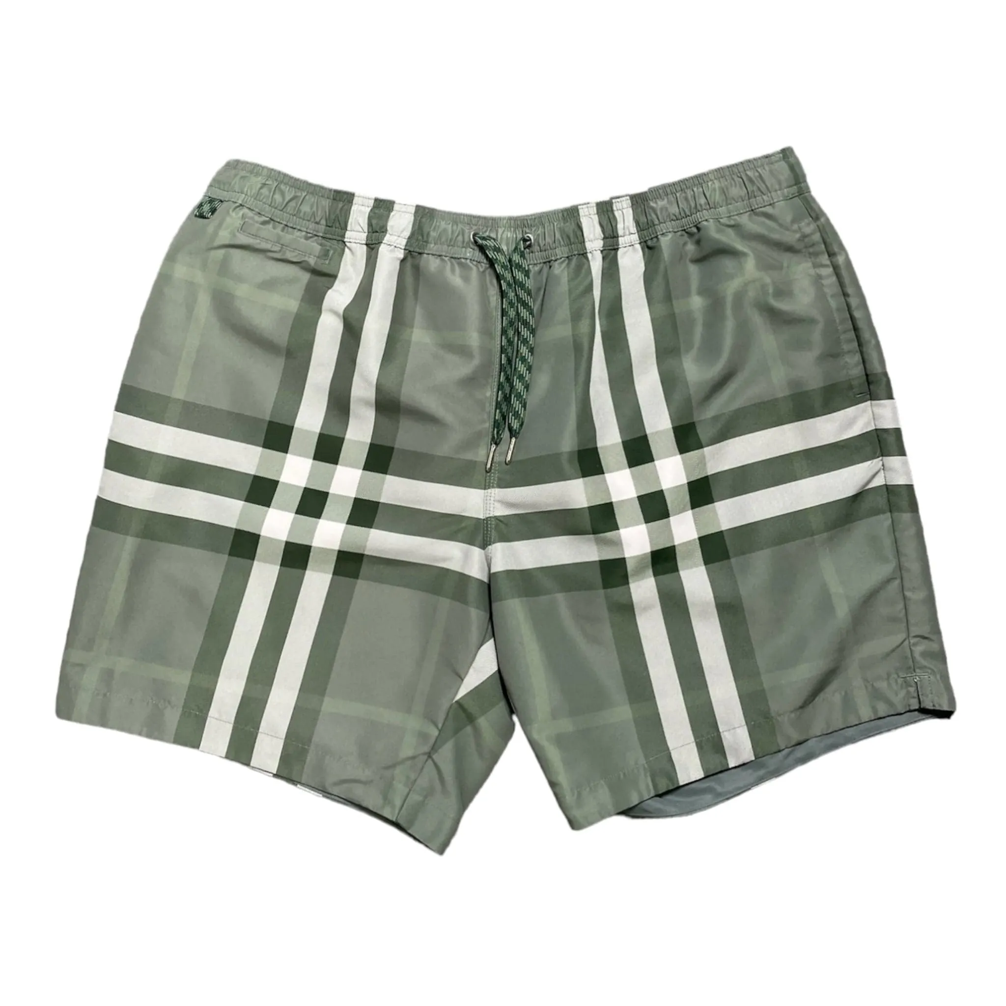 Burberry Check Pattern Bermuda Shorts Green Pre-Owned