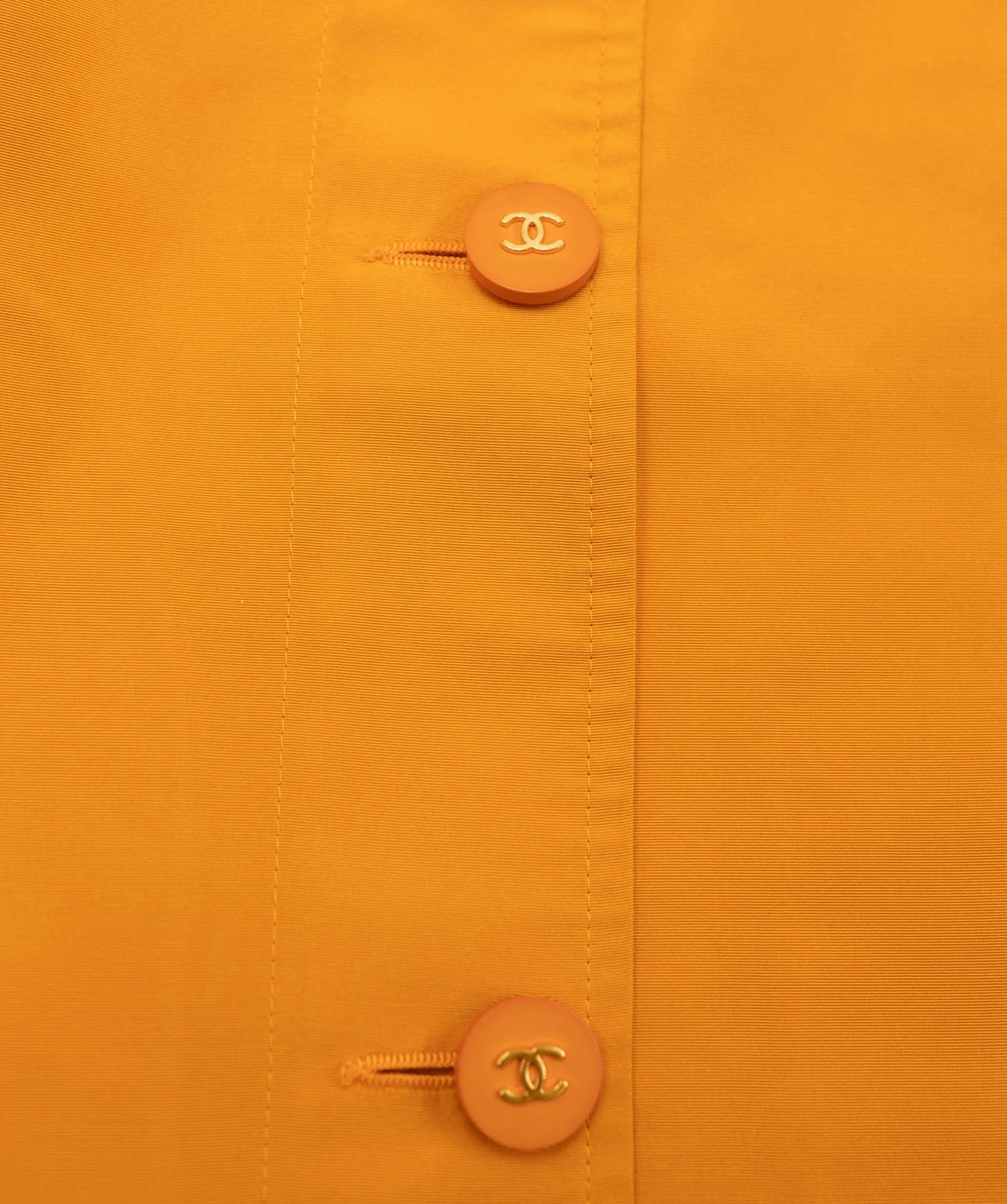 Chanel CC Buttons Trench Coat Orange ASL4664