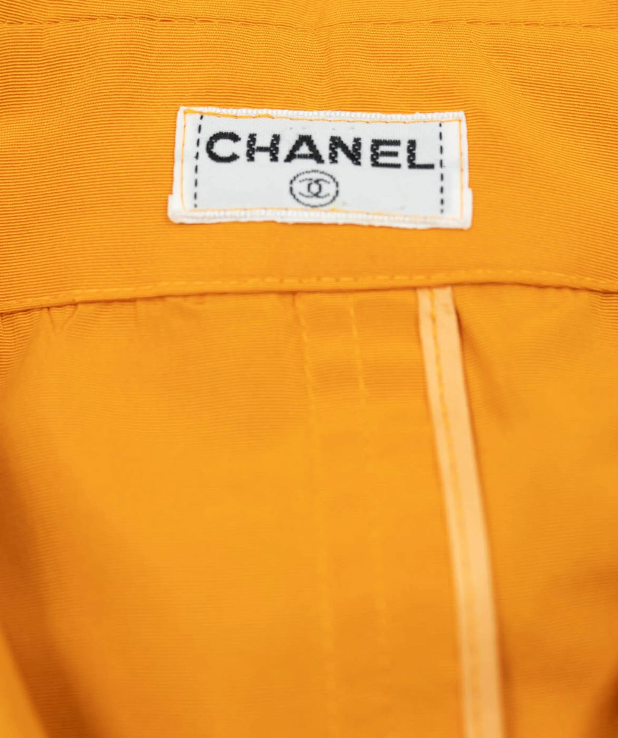 Chanel CC Buttons Trench Coat Orange ASL4664