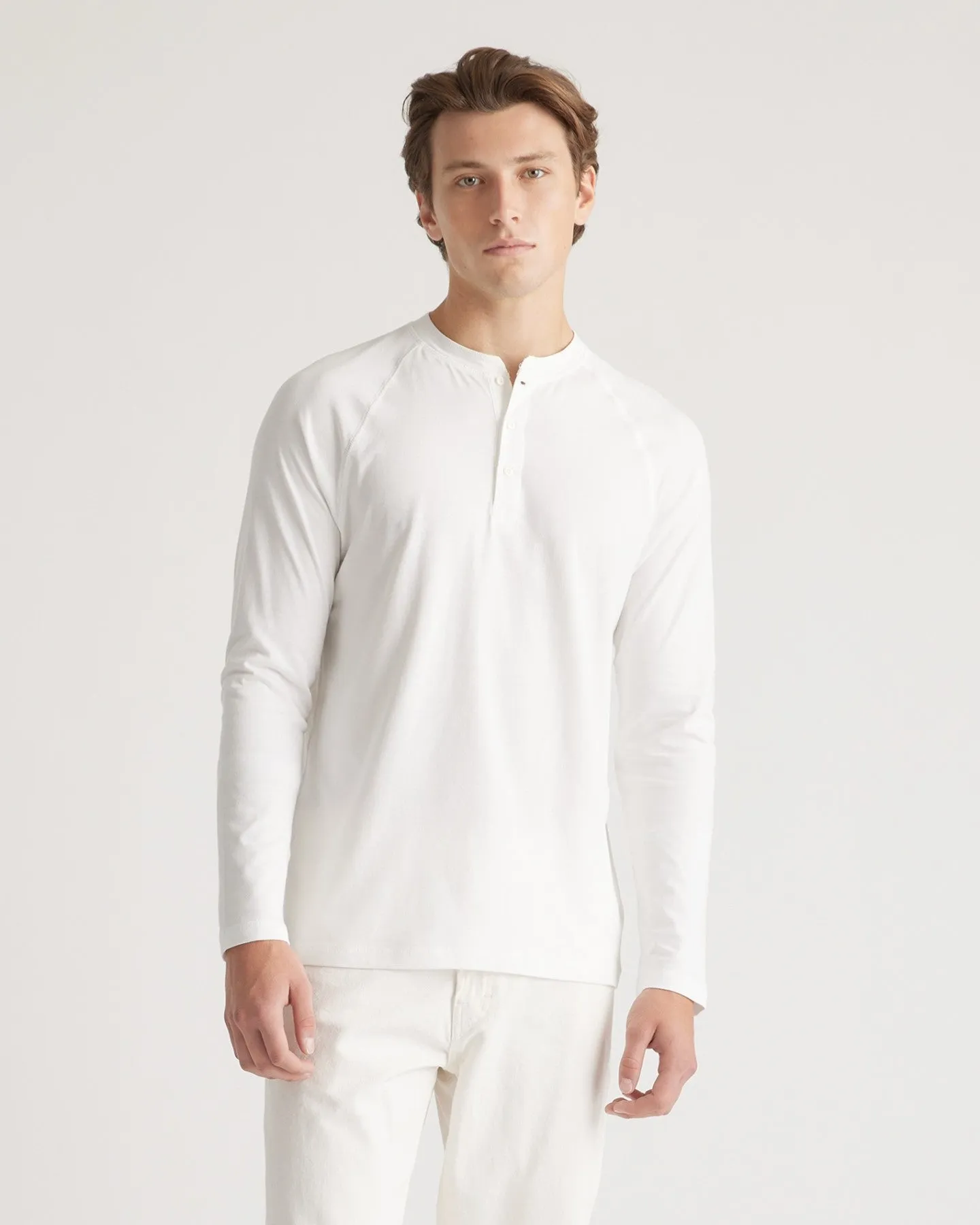 Cotton Modal Long Sleeve Henley Tee