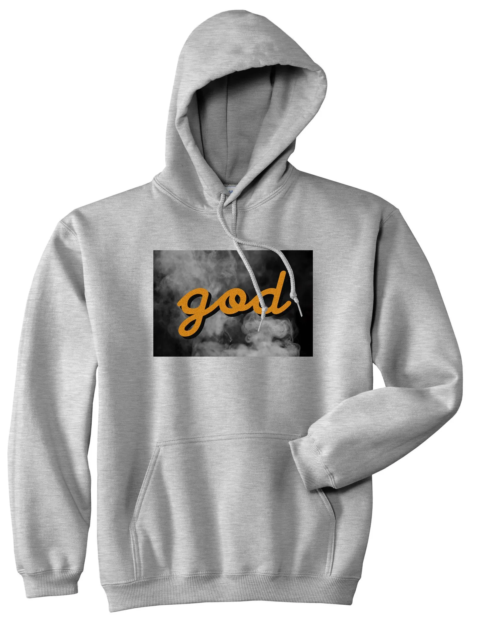 God Up In Smoke Puff Goth Dark Pullover Hoodie