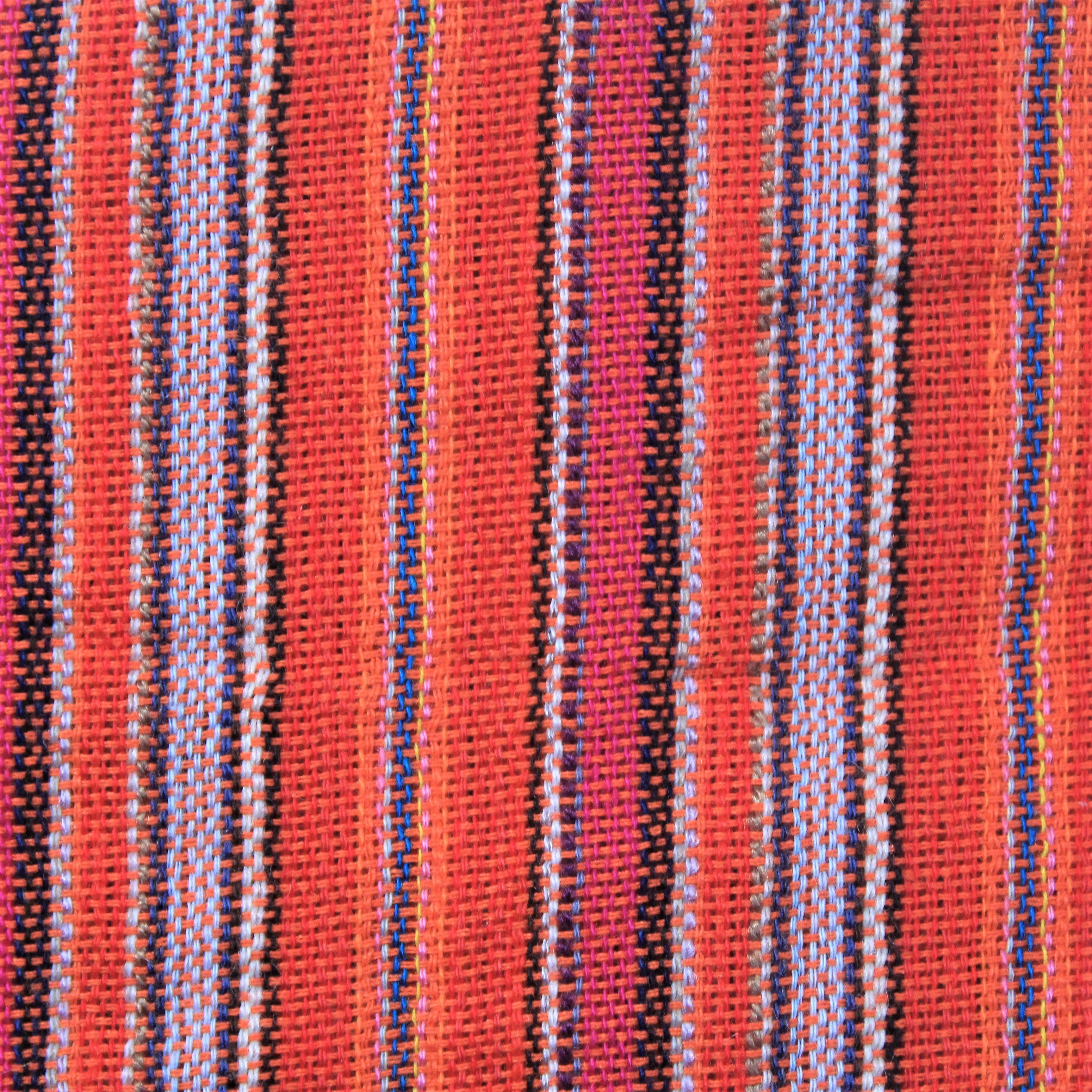 (Large) Orange with Redish White Stripes 0177