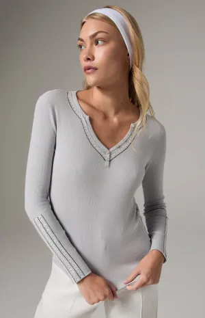 Lyla Henley Shirt | Silver