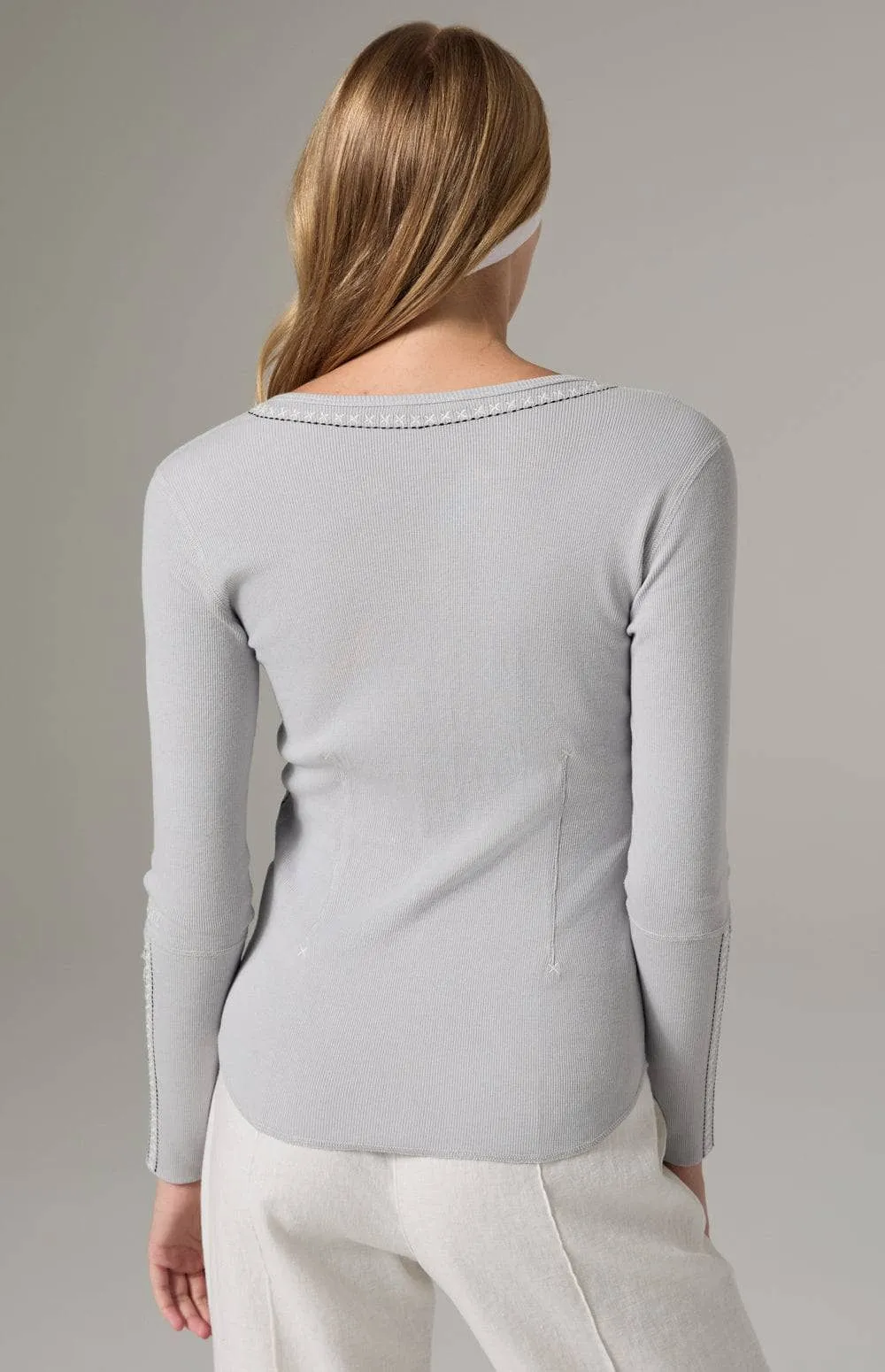 Lyla Henley Shirt | Silver
