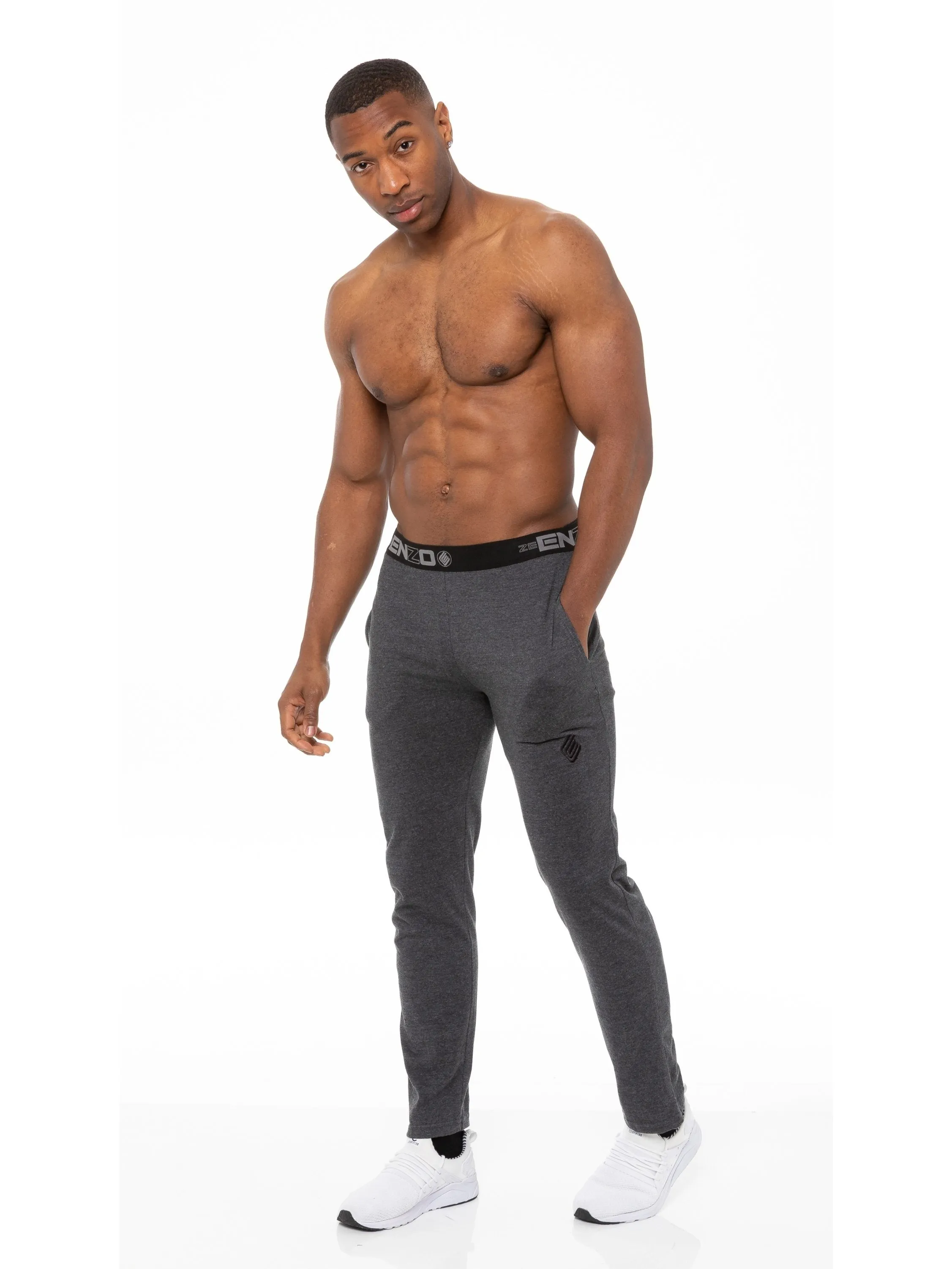 Mens Jacquard Waistline Lounge Pant Joggers | Enzo Designer Menswear