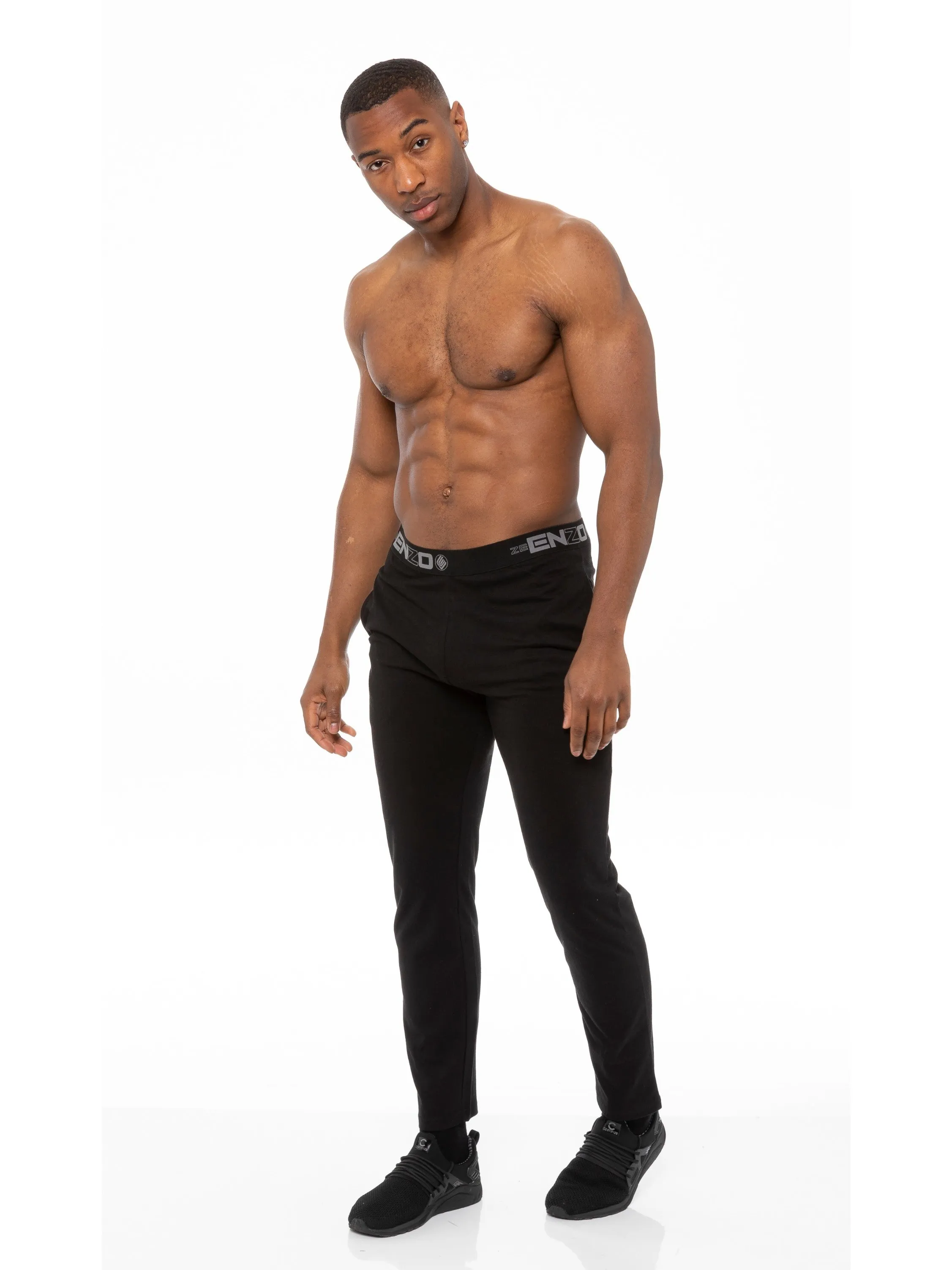 Mens Jacquard Waistline Lounge Pant Joggers | Enzo Designer Menswear