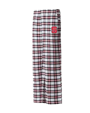 NC State Wolfpack Women's Black/Red Block S Sienna Flannel Pants