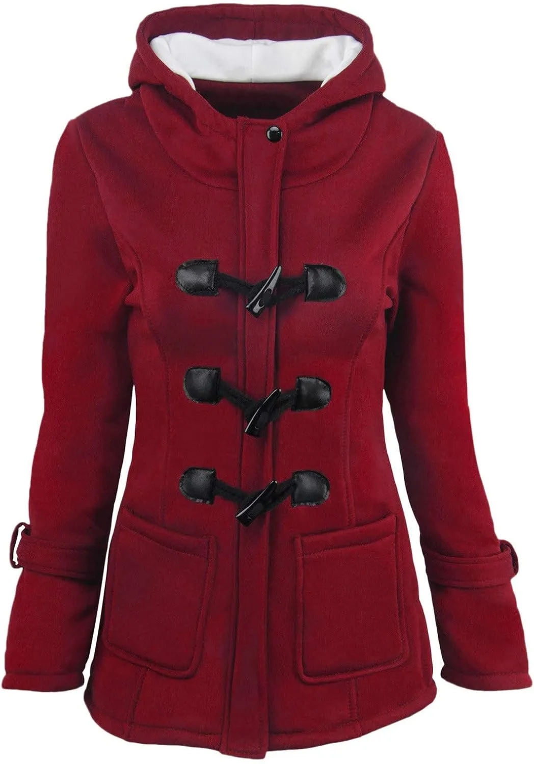 PeQAQ Women 2023 Winter Coat Plus Size Thicken Warm Wool Blend Windbreaker Jackets Fashion Fleece Lined Trench Coat Overcoats