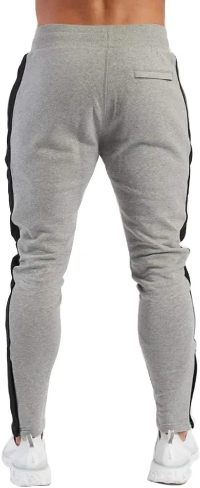 PIDOGYM Men's Track Pants,Slim Fit Athletic Sweatpants Joggers with Zipper Pockets