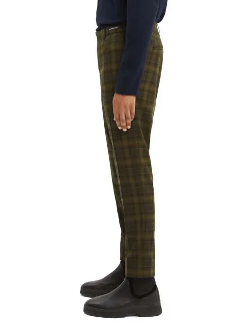Scotch and Soda Mott Yarn Dyed Check Chino - Army Green