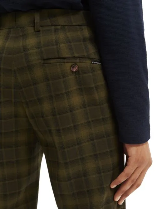 Scotch and Soda Mott Yarn Dyed Check Chino - Army Green