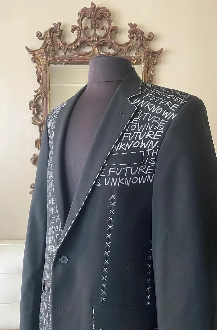 THE FUTURE IS UNKNOWN, Size 40L Mens Suit Jacket