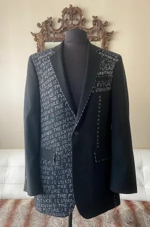 THE FUTURE IS UNKNOWN, Size 40L Mens Suit Jacket