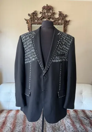 THE FUTURE IS UNKNOWN, Size 44L Mens Suit Jacket