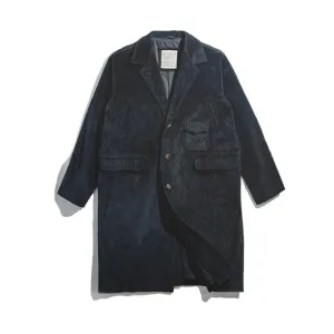 VINTAGE CARGO CORDUROY TWEED TRENCH COAT