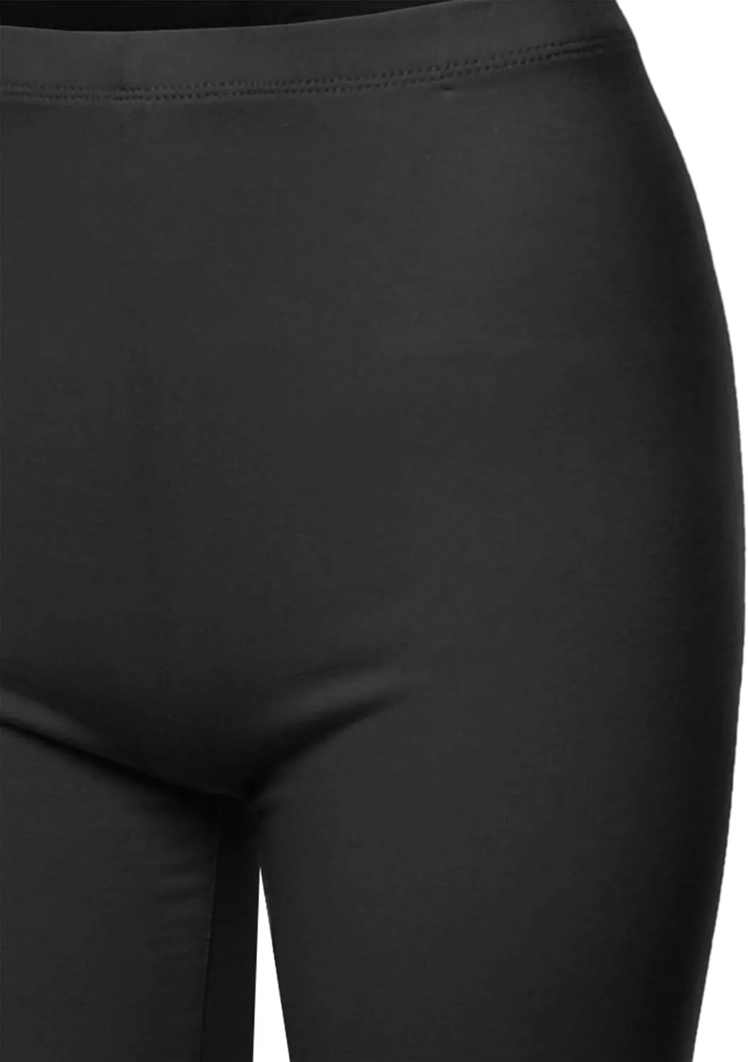Women's Basic Solid Premium Cotton Mid Thigh High Rise Biker Bermuda Shorts