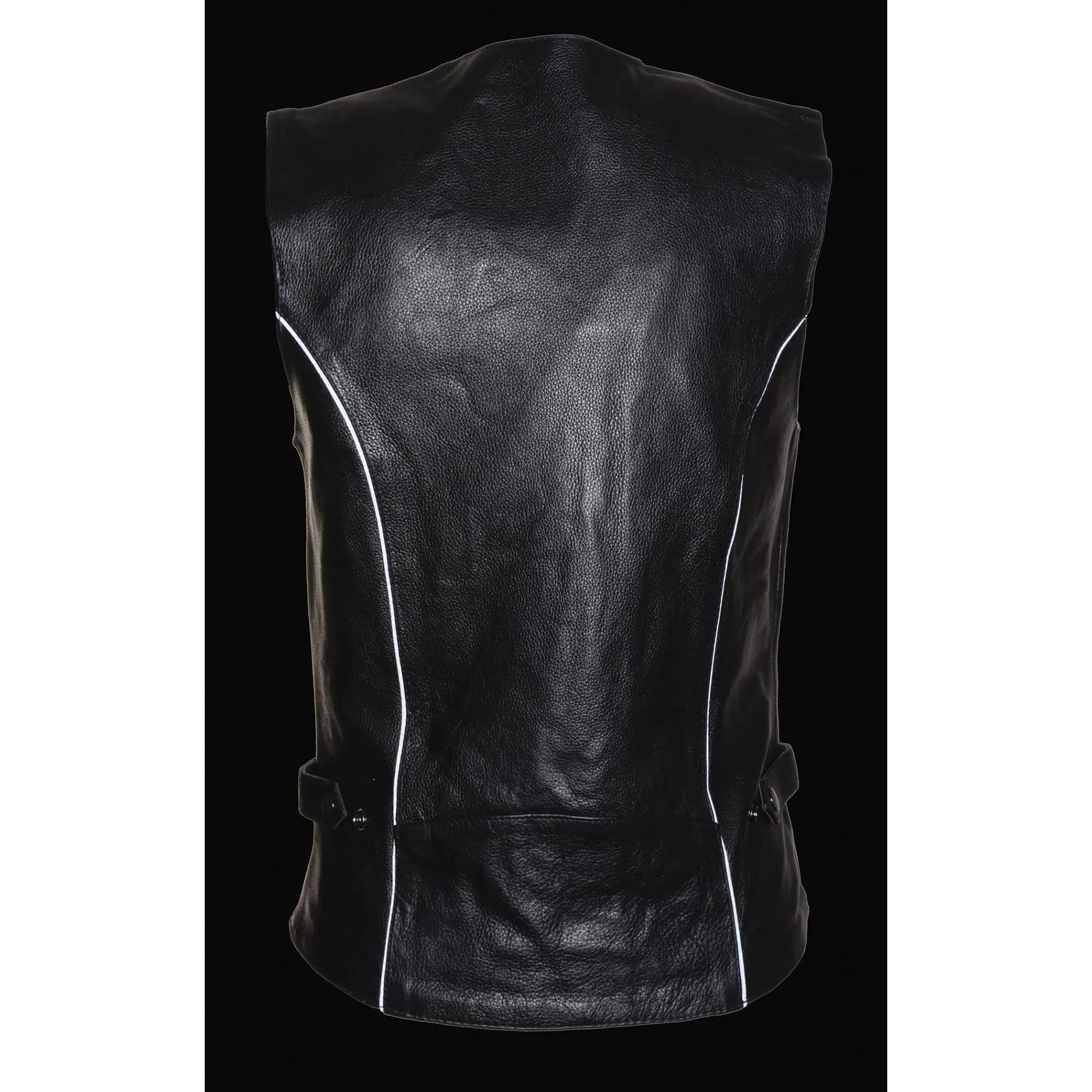 Women’s Vest w/ Reflective Tribal Design & Piping
